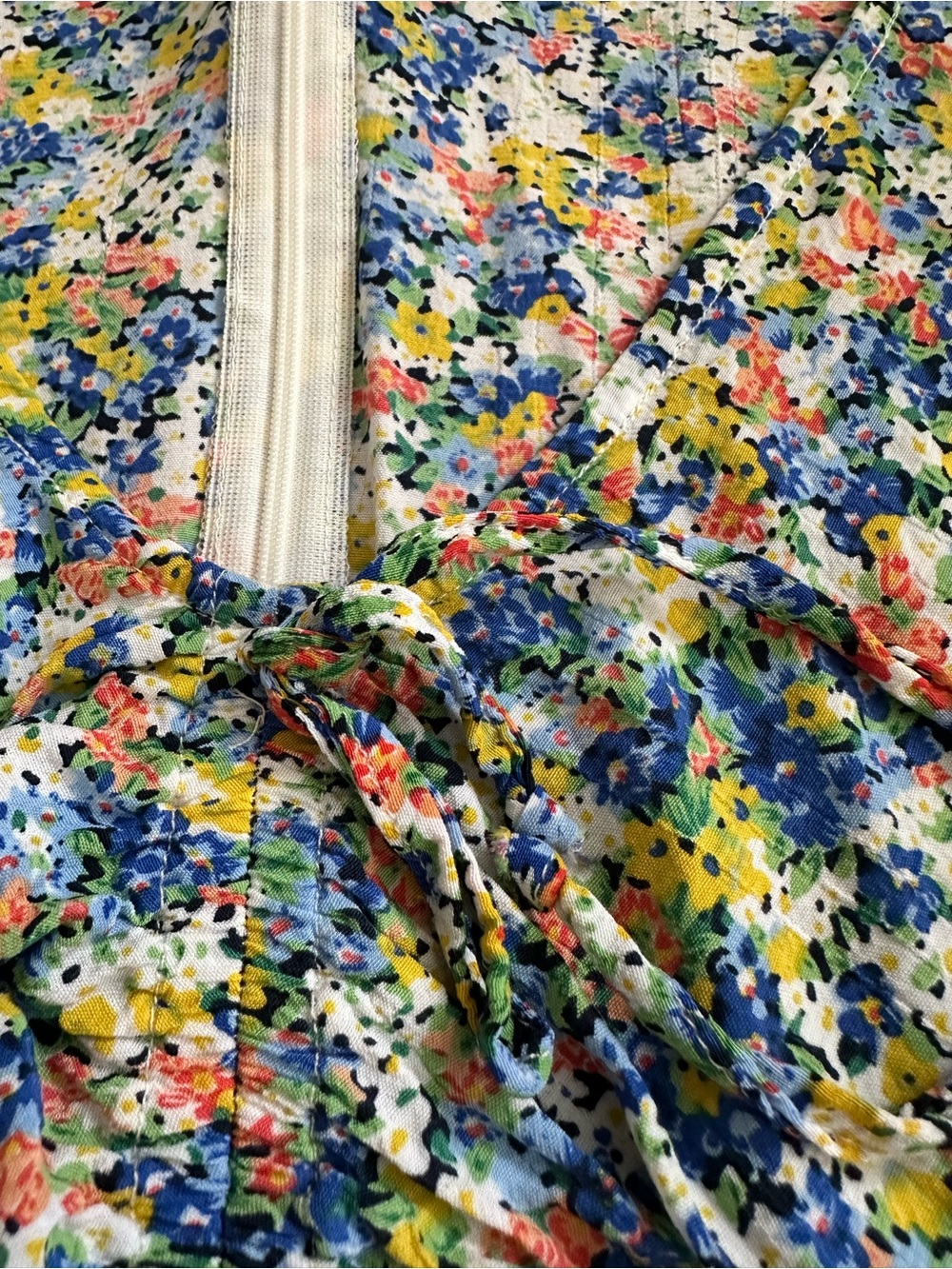 Faithfull the Brand floral mini dress Size 10 Blue White Yellow Orange - Picture 5 of 13